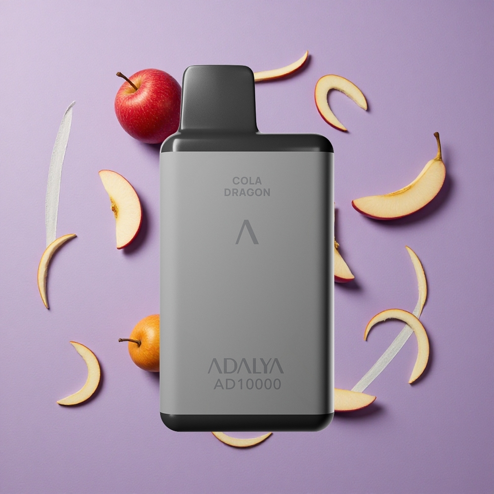 Adalya AD 10000 Puffs Twee Appels Ruimtegrijs USB-C Oplaadbaar