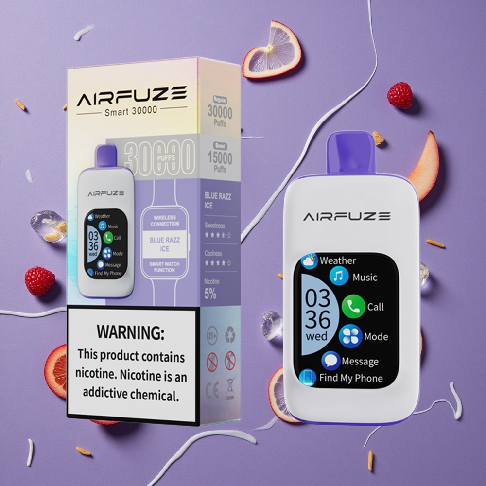 AirFuze Smart 30000 Puffs Blauwe Framboos Ijs Disposable Pod 900mAh Type-C
