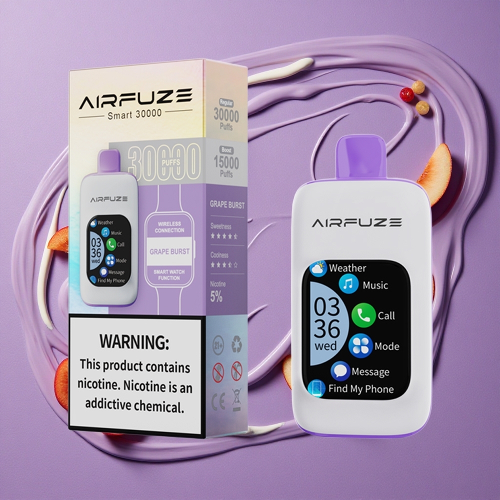 AirFuze Smart 30000 Puffs Druiven Uitbarsting Disposable Pod 900mAh Type-C