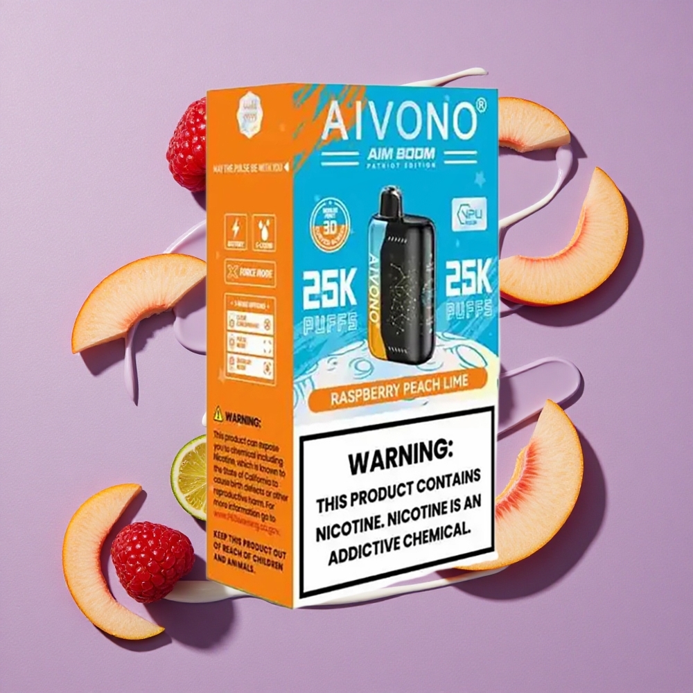 Aivono Aim Boom 25000 Puffs 28ml Framboos Perzik Limoen