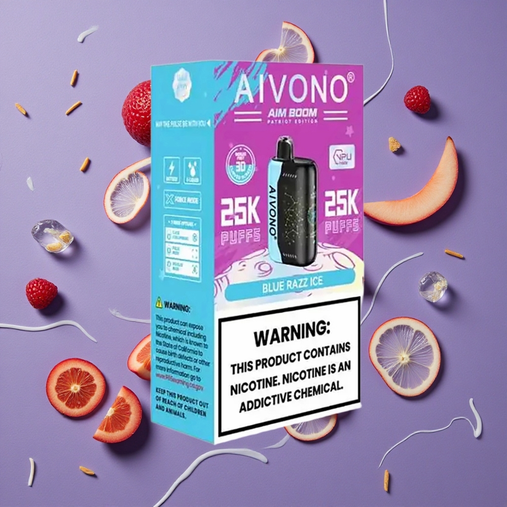 Aivono Aim Boom 25000 Puffs Blauwe Framboos IJs 28ml 650mAh