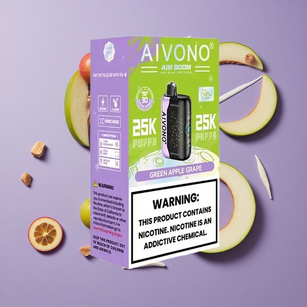 Aivono Aim Boom 25000 Puffs Groene Appel Druif 28ml 650mAh