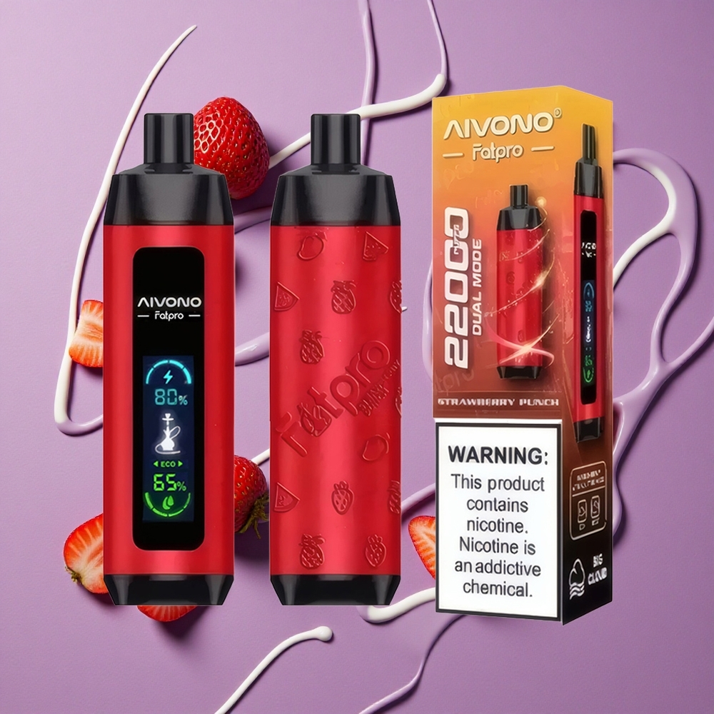 Aivono Aim Fatpro 22000 Puffs Aardbei Punch 28ml 0.6 ohm Mesh