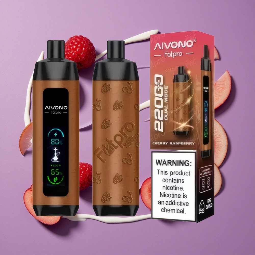 Aivono Aim Fatpro 22000 Puffs Kers Framboos 0% 2% 3% 5% Nicotine 28ml