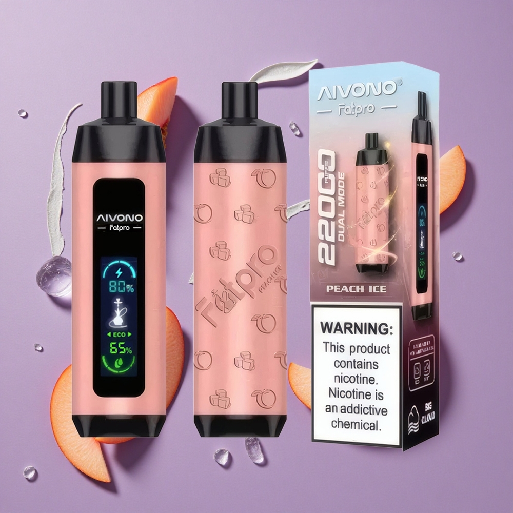 Aivono Aim Fatpro 22000 Puffs Perzik Ijs 0% 2% 3% 5% Nicotine & 28ml Vloeistof