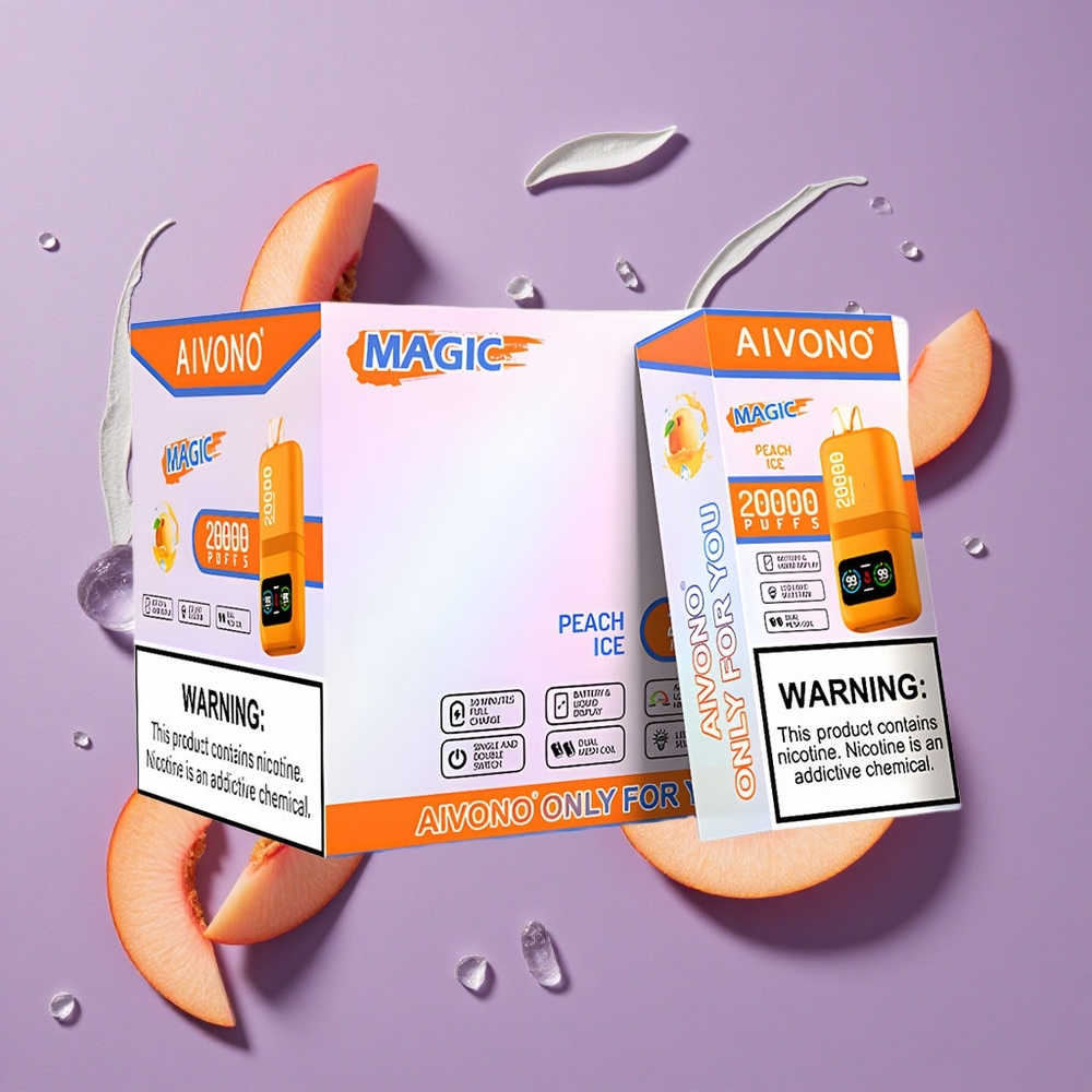 Aivono Aim Magic 20000 Puffs 26ml Perzik Ijs LCD Display