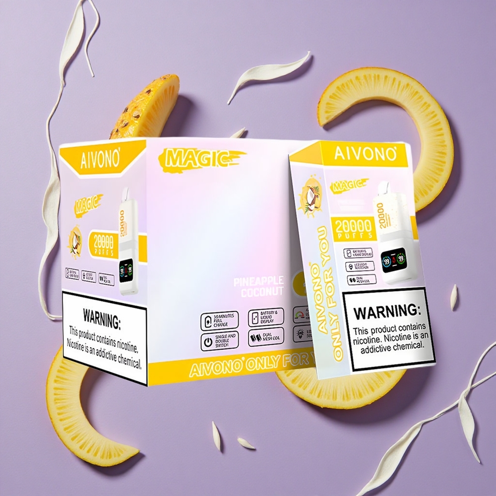Aivono Aim Magic 20000 Puffs Ananas Kokos Dual Mesh Coils LCD Display