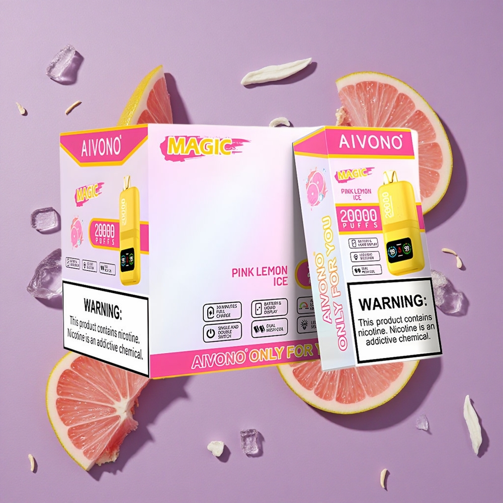Aivono Aim Magic 20000 Puffs Roze Citroen IJs 26ml Dual Mesh