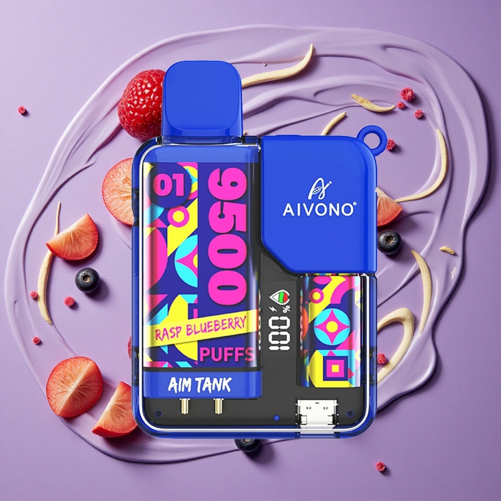 Aivono AIM-TANK 9500 Puffs Framboos Blauwe Bes 18ml 650mAh