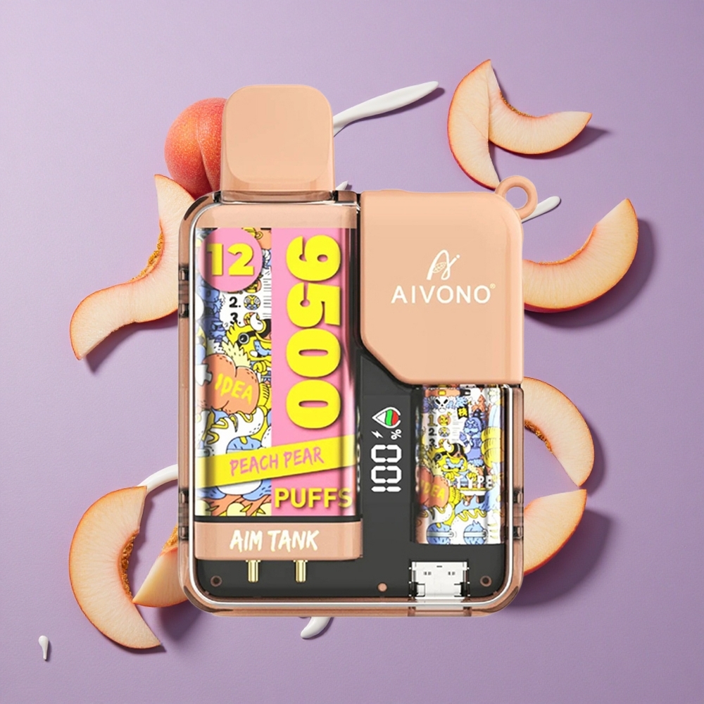 Aivono AIM-TANK 9500 Puffs Peren Perzik 18ml 650mAh