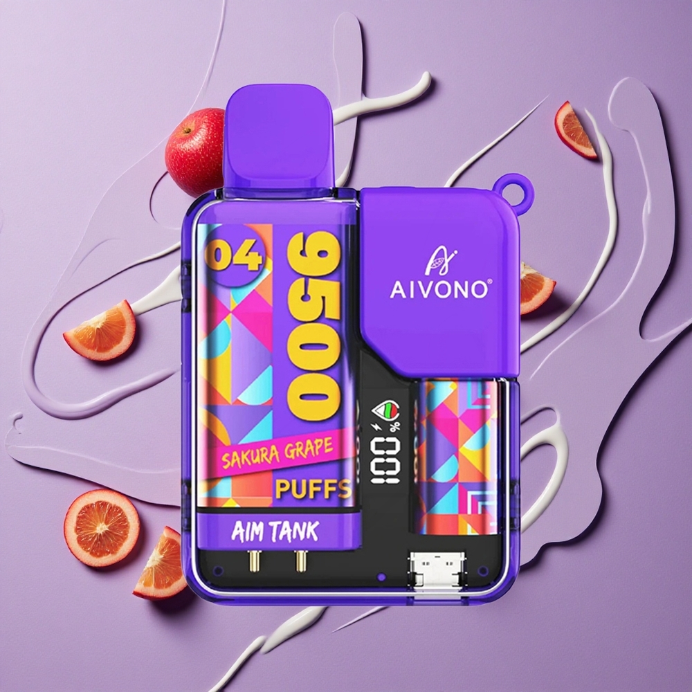 Aivono AIM-TANK 9500 Puffs Sakura Druif 18ml E-liquid 650mAh Battery