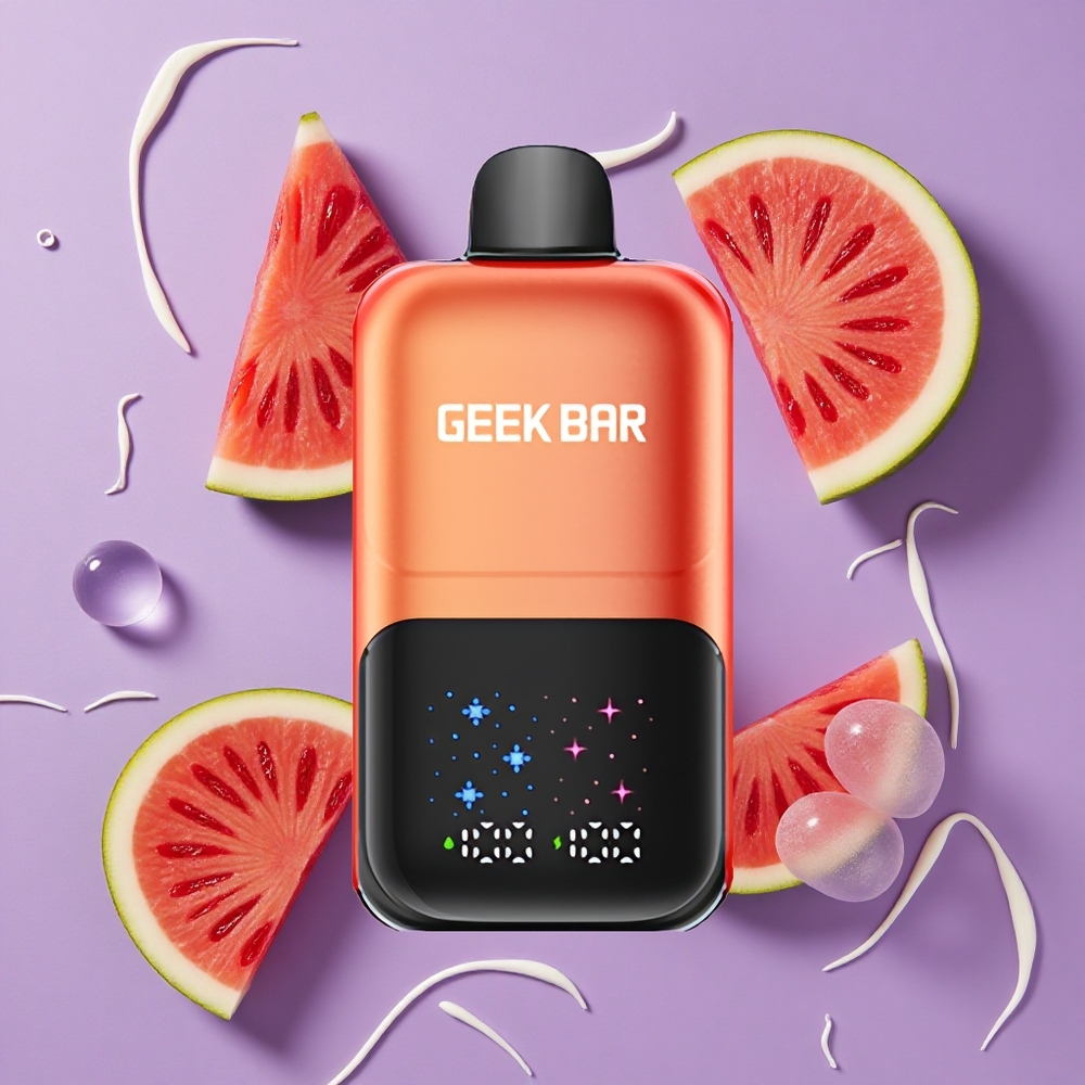 GEEK BAR 2GO 50000 Puffs Watermeloen Bubble Gum IJs 20ml Dubbel Tank Aanpasbaar Scherm