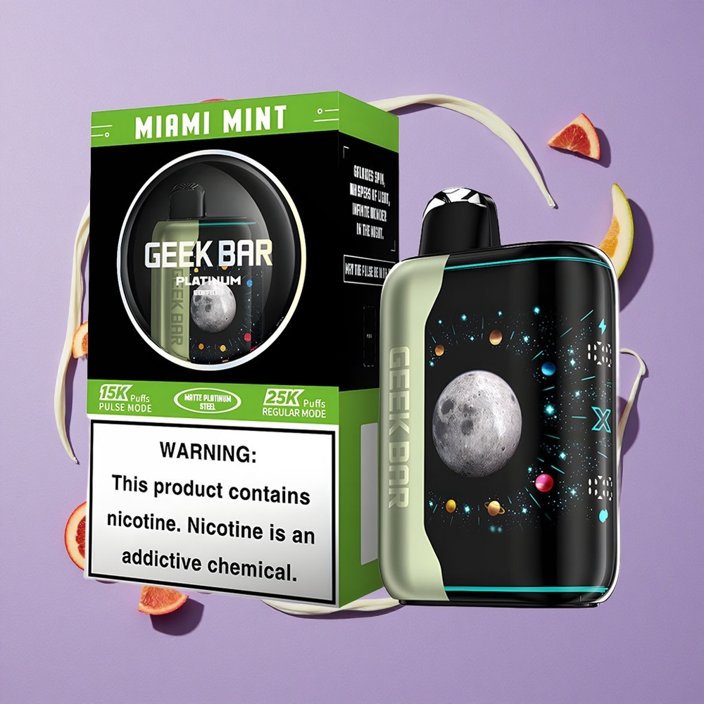GEEK BAR Platinum Edition 25000 Puffs Miami Munt 20mL