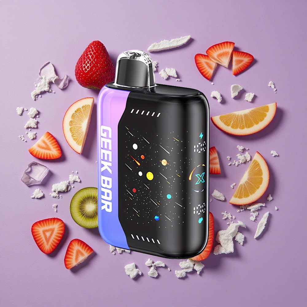 GEEK BAR Pulse X 42K Puffs Aardbei Kiwi IJs Meteor Editie 820mAh 3D Gebogen Scherm
