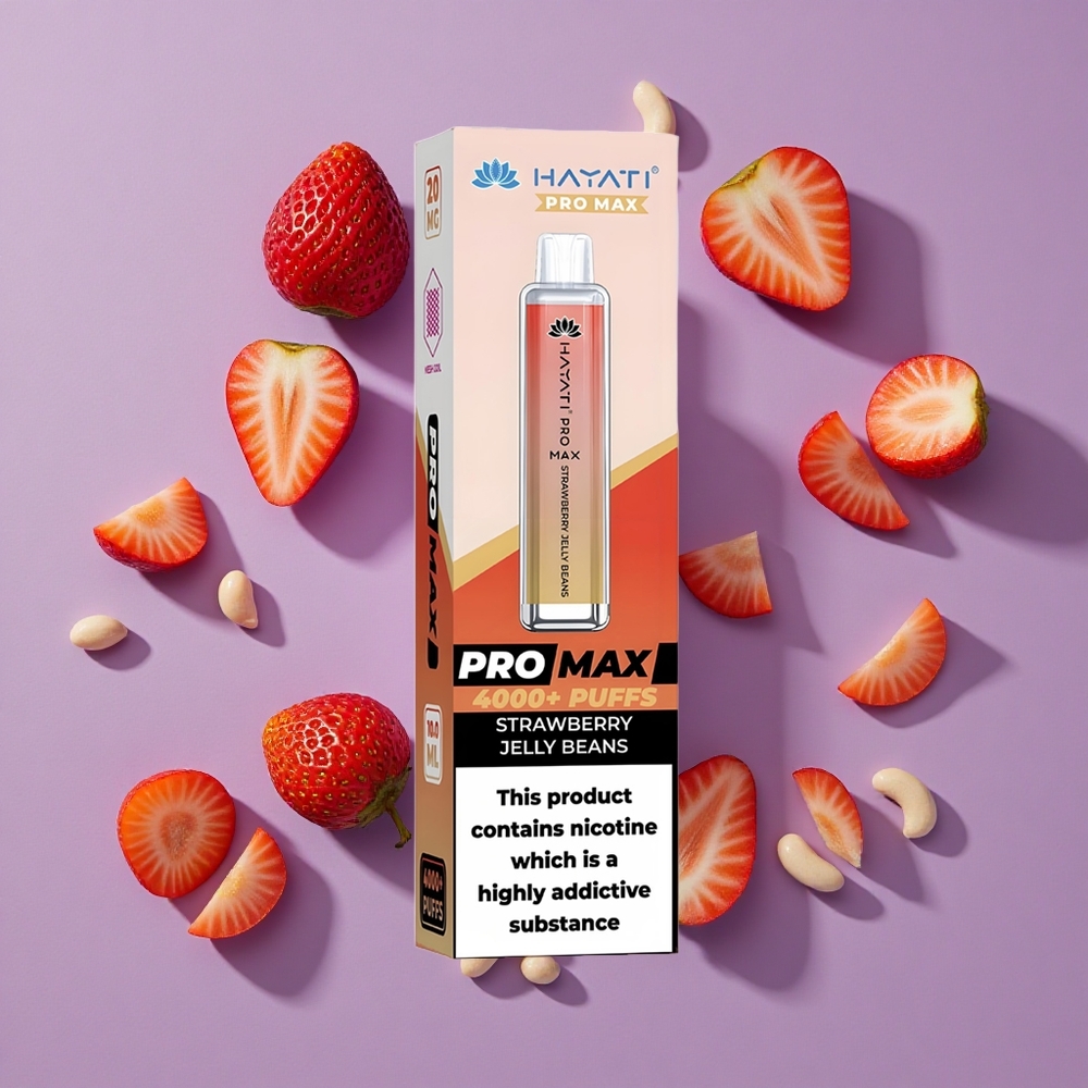 Hayati Pro Max 4000 Puffs Aardbeien Jelly Beans Oplaadbaar 1400mAh
