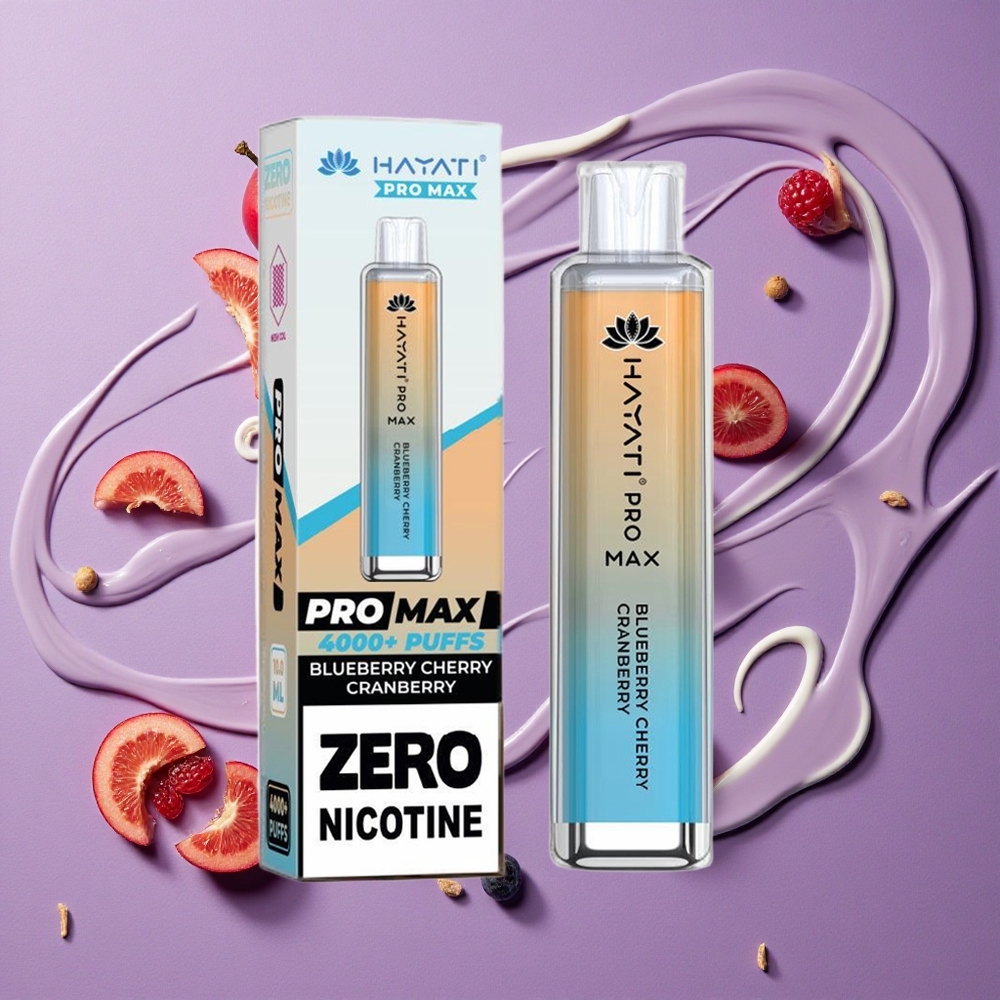 Hayati Pro Max 4000 Puffs Blauwe Bes Kers Veenbes Met Oplaadbare Accu en LED-Licht