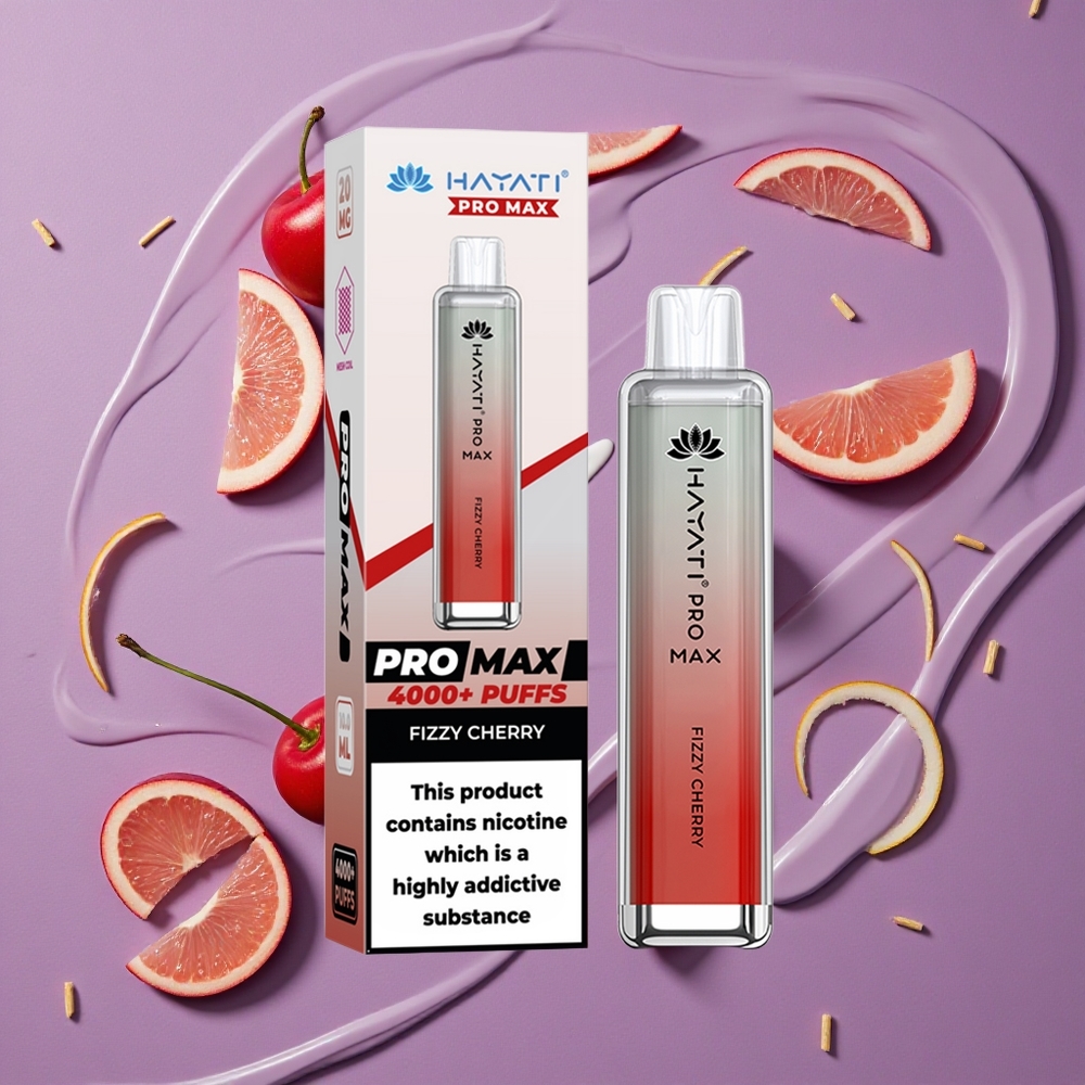 Hayati Pro Max 4000 Puffs Frisse Kers Oplaadbare Accu & LED-licht