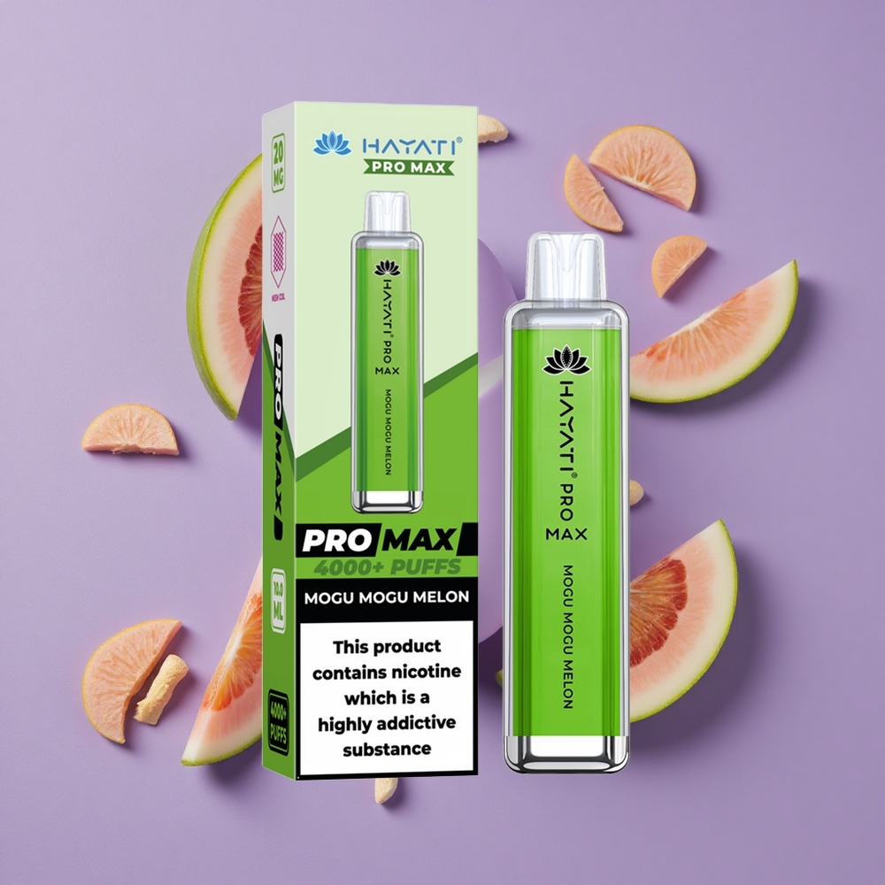 Hayati Pro Max 4000 Puffs Oplaadbare Mogu Meloen Wegwerp Vape