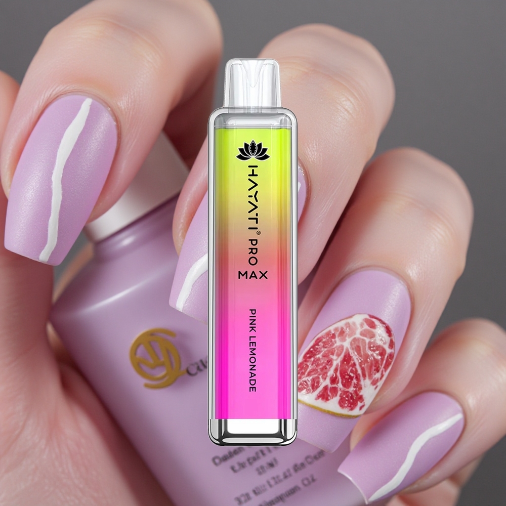 Hayati Pro Max 4000 Puffs Roze Limonade Oplaadbare Batterij LED-Licht