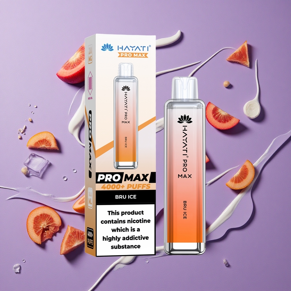 Hayati Pro Max 4000 Puffs Wegwerp Vape Bruisend IJs met 1400mAh Accu en Dual 1.1 Ohm Mesh Coil