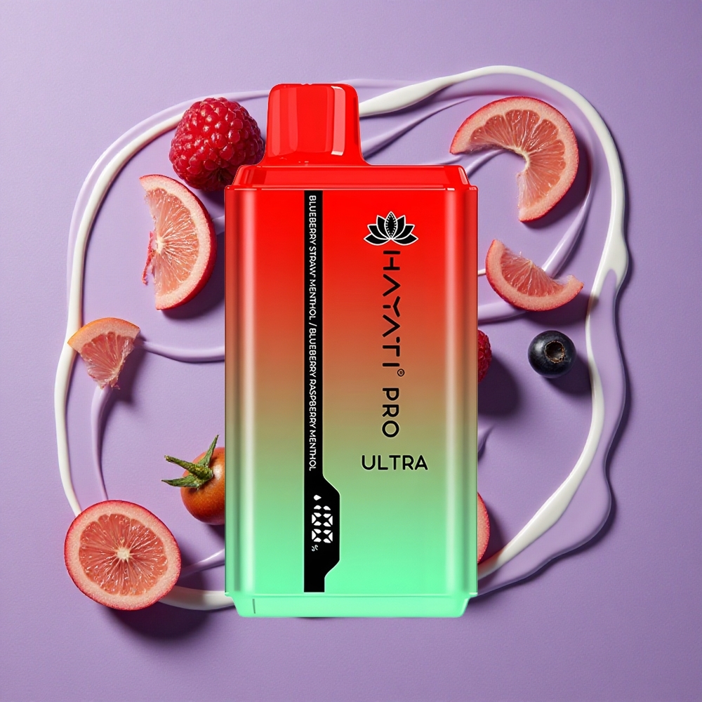 Hayati Pro Ultra 15000 Puffs Blauwe Bes Aardbei Munt 850mAh 24ml