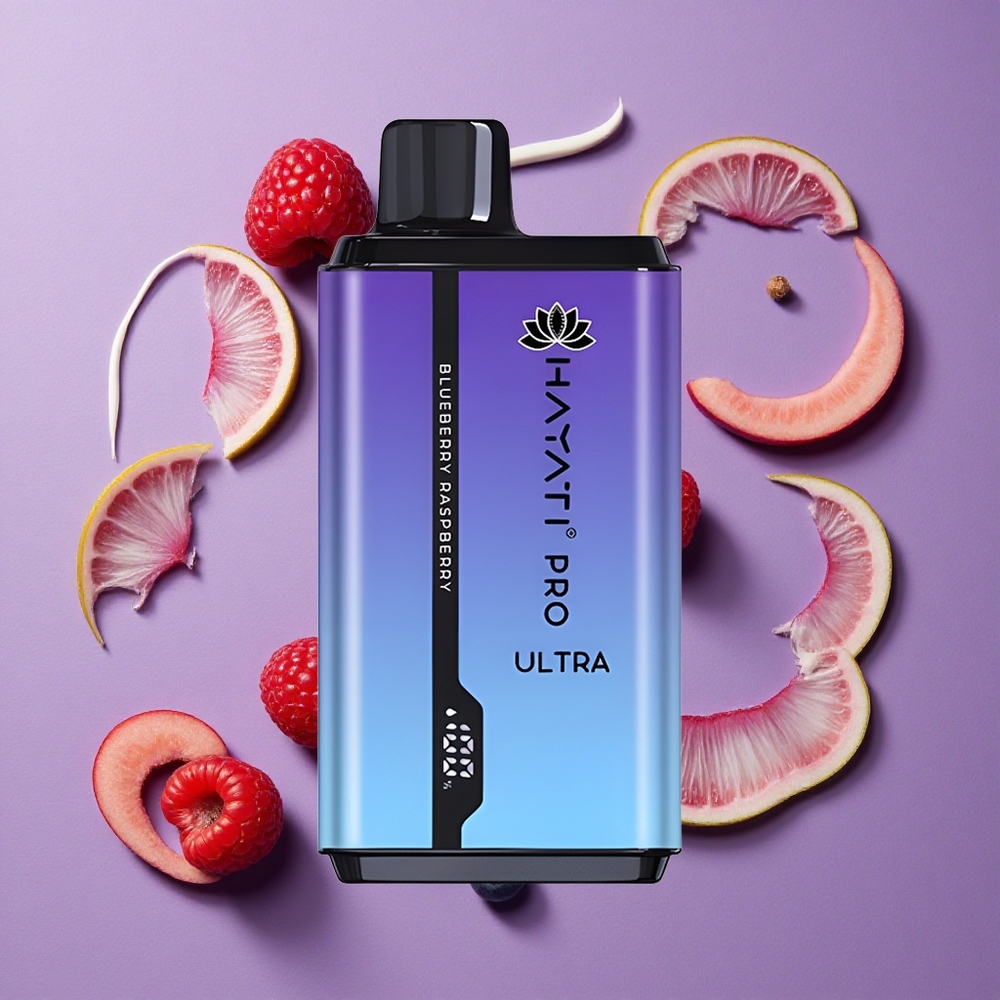 Hayati Pro Ultra 15000 Puffs Blauwe Bes Framboos 850mAh 12ml
