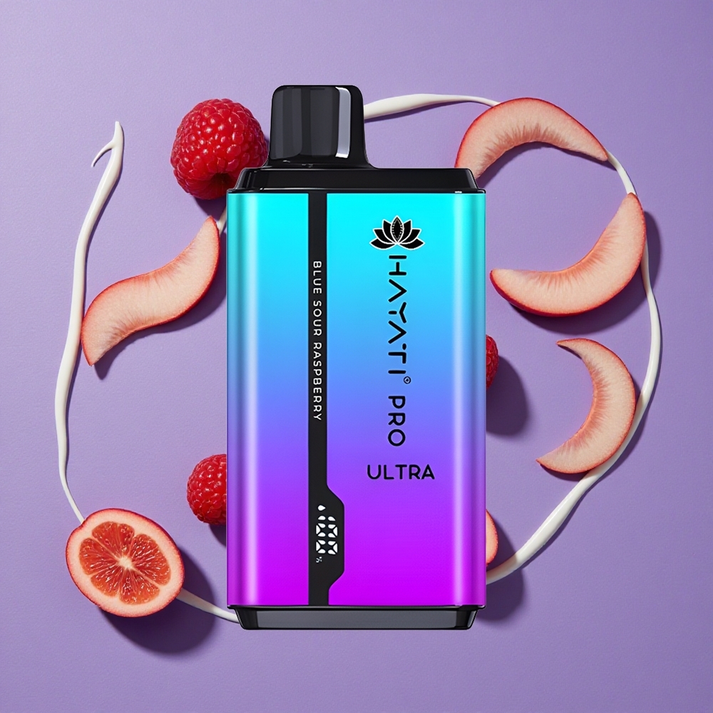 Hayati Pro Ultra 15000 Puffs Blauwe Zure Framboos 850mAh 24ml