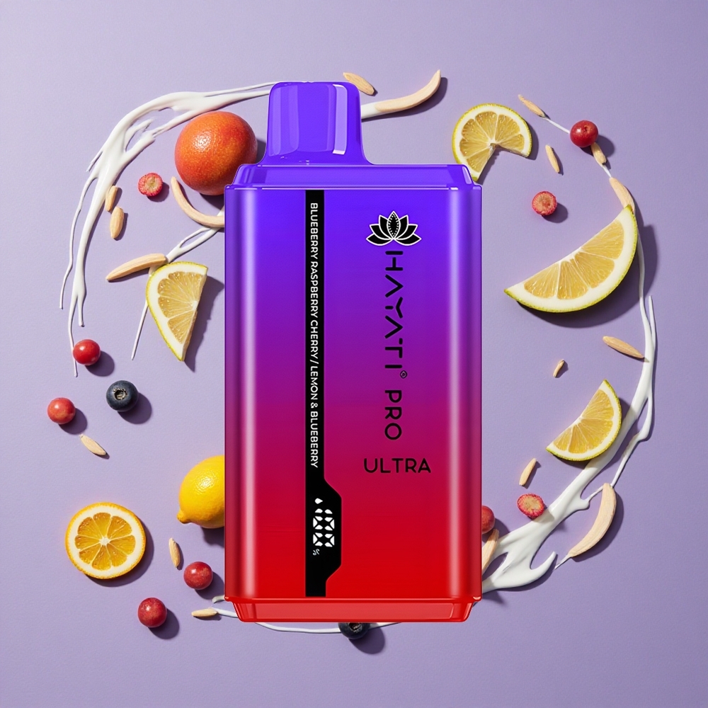 Hayati Pro Ultra 15000 Puffs Bosbes Framboos Kers 850mAh 2 12ml
