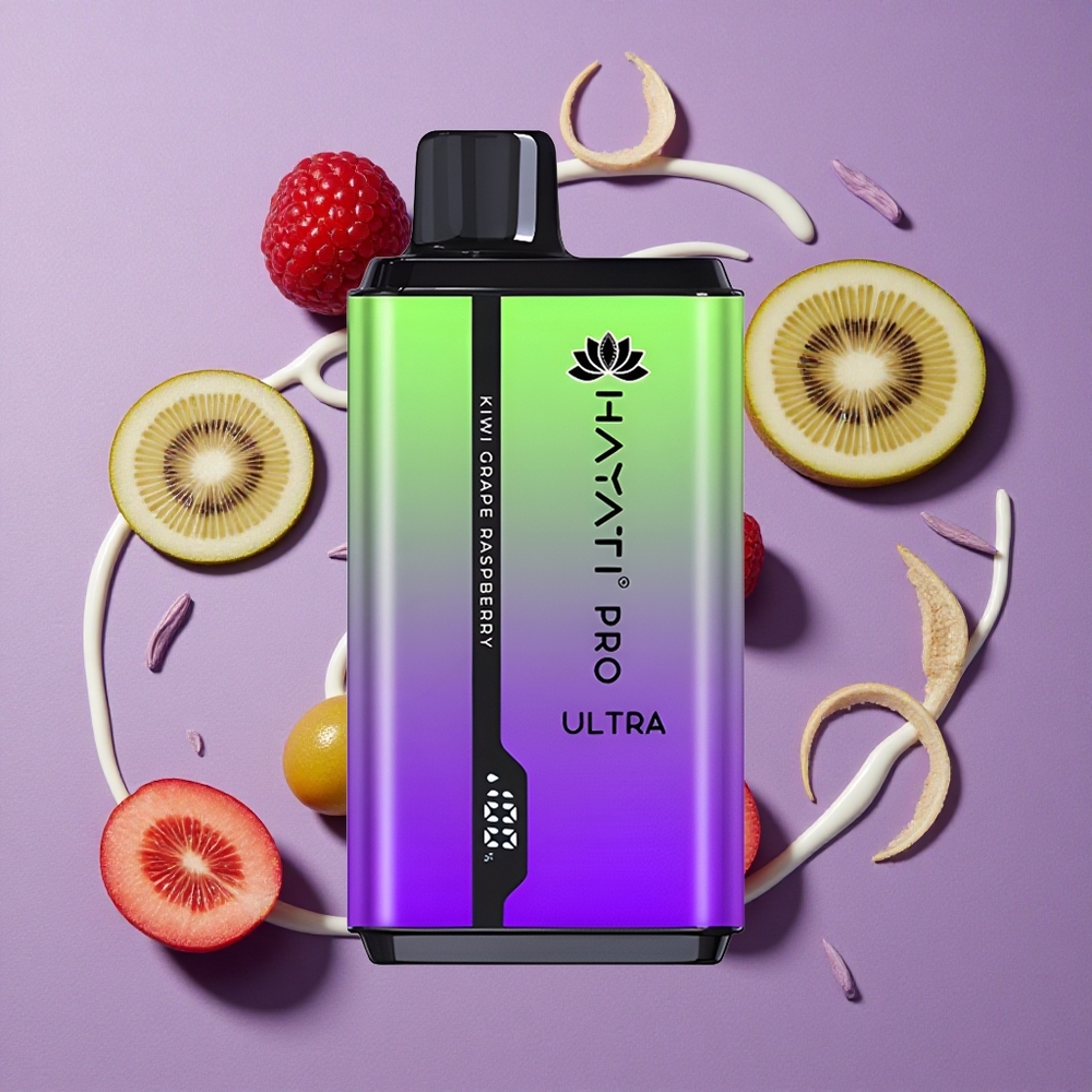 Hayati Pro Ultra 15000 Puffs Kiwi Druif Framboos 850mAh