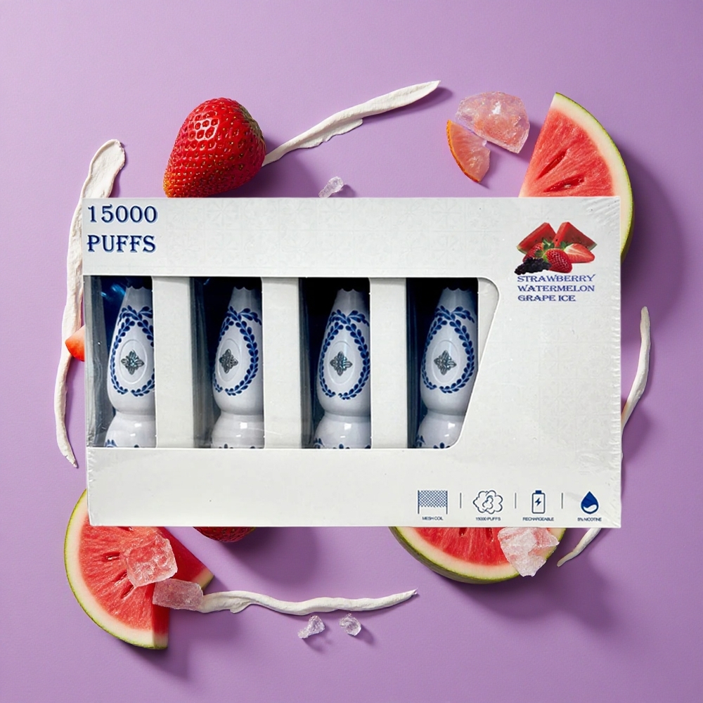 HUMO Azul 15000 Puffs Aardbei Watermeloen Druif IJs met 20mL en 5% Nicotine