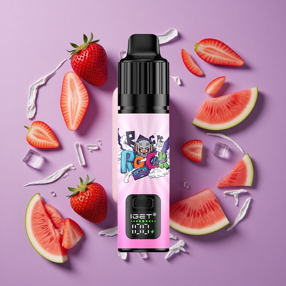 IGET BAR PLUS S3 POD 10000 Puffs Aardbei Watermeloen IJs 18 ml E-liquid 1.0 Ohm Mesh Coil