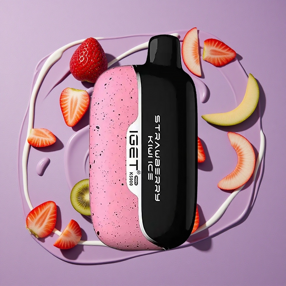 IGET Moon K5000 5000 Puffs Aardbei Kiwi IJs Mesh Coil 1.35 Ohm
