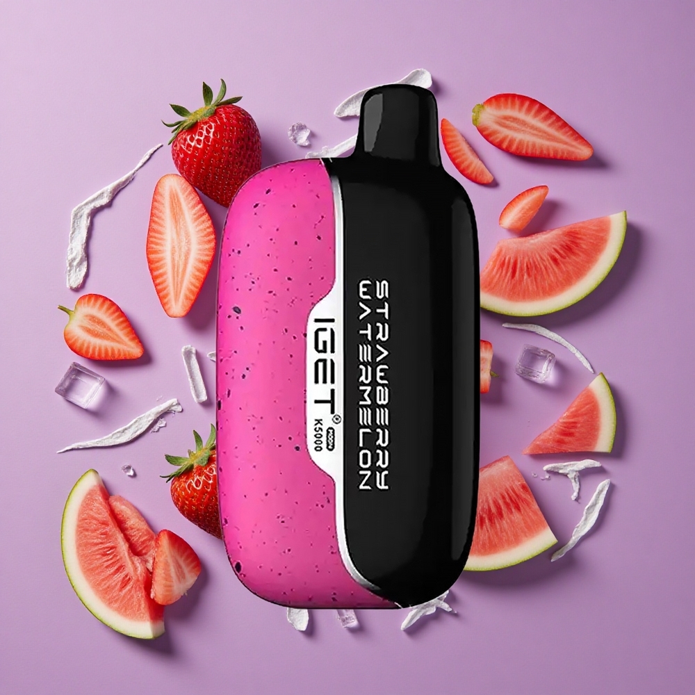 IGET Moon K5000 5000 Puffs Aardbei Watermeloen IJs Mesh Coil 1.35 Ohm