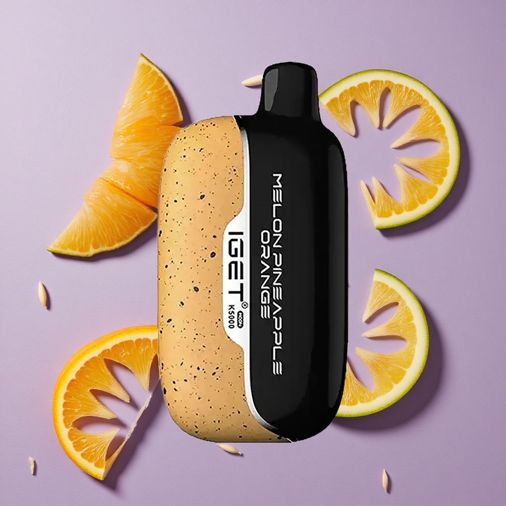 IGET Moon K5000 5000 Puffs Meloen Ananas Sinaasappel 81.5g 49.5x25.3x99.4mm