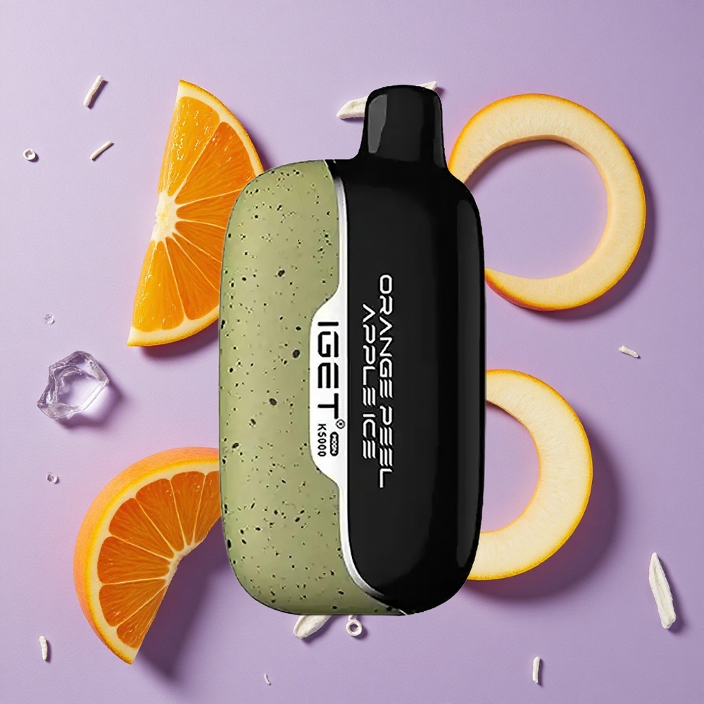IGET Moon K5000 5000 Puffs Oranje Schil Appel IJs Mesh Coil 1.35 Ohm