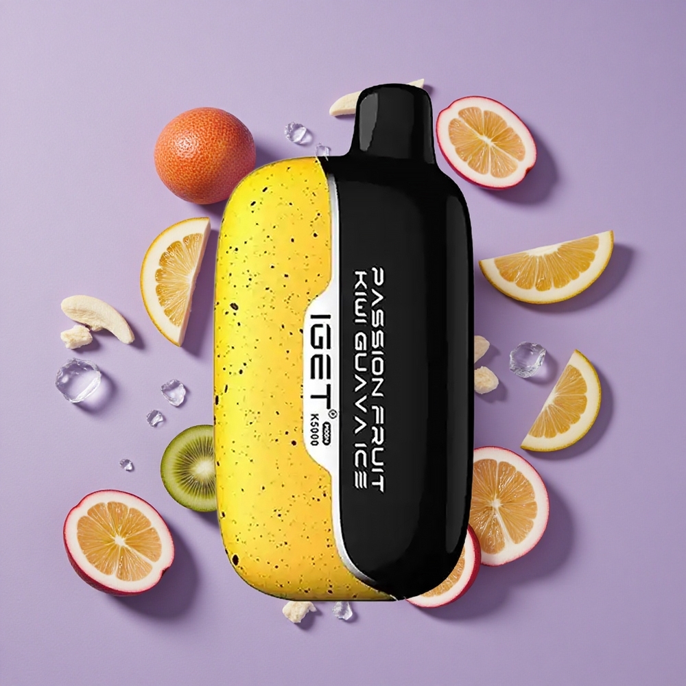 IGET Moon K5000 5000 Puffs Passievrucht Kiwi Guava IJs Tot 5000 Puffs 1.35 Ohm Mesh Coil