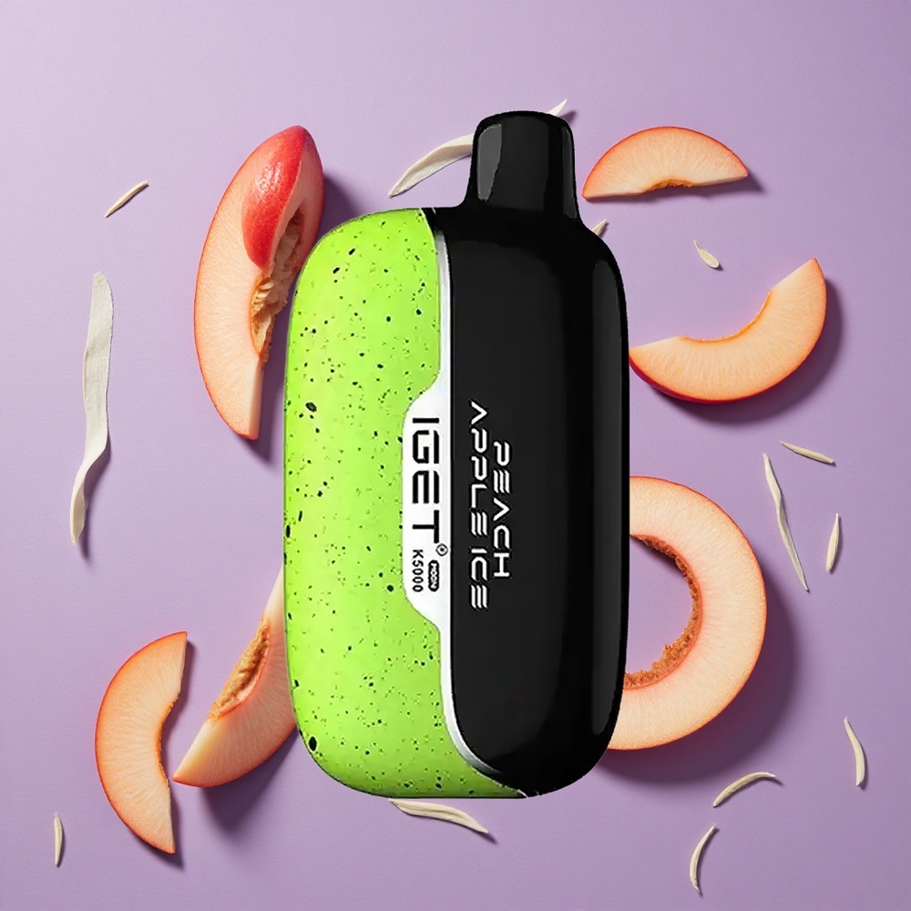IGET Moon K5000 5000 Puffs Perzik Appel 81.5g Mesh Coil