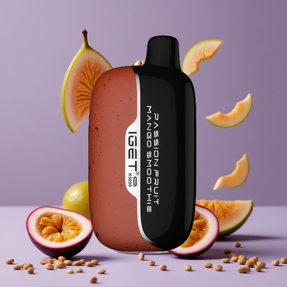 IGET Moon K5000 Puffs Wegwerp Vape Passievrucht Mango Smoothie 5000 Puffs Mesh Coil 1.35 Ohm