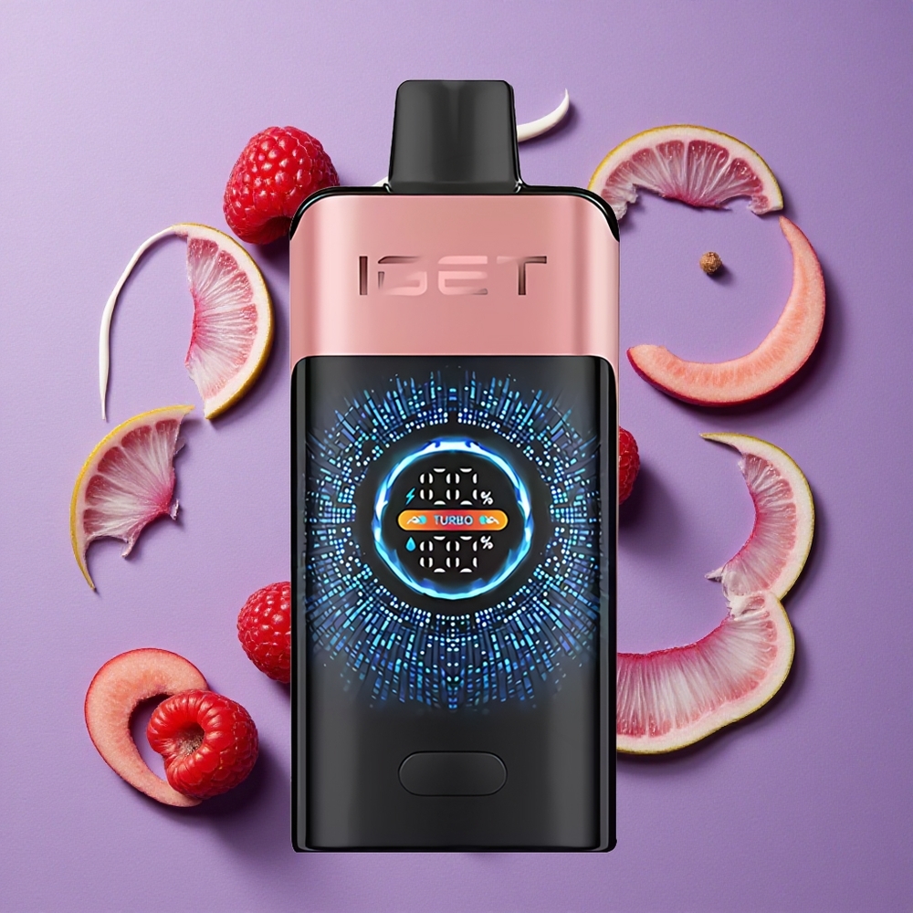 IGET ONE 12000 Puffs Bosbes Framboos PCTG+ALU+PC Materiaal 2700 mAh Batterij