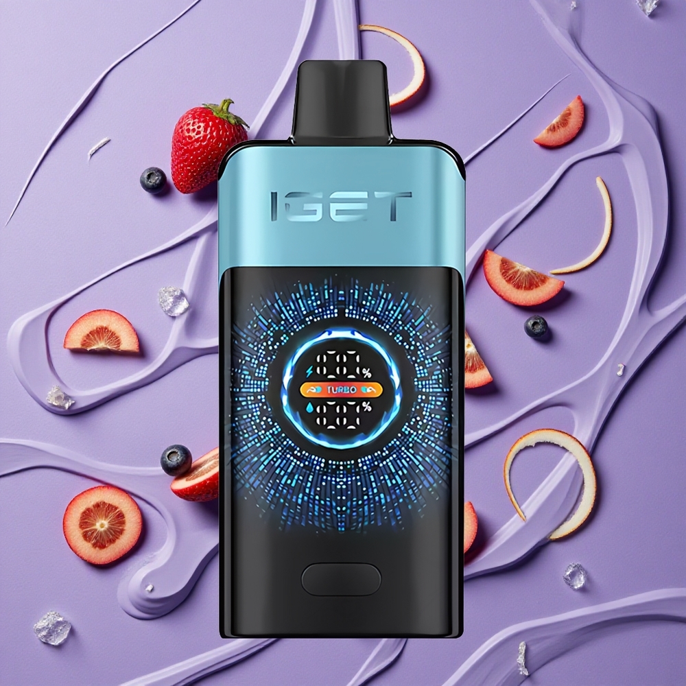 IGET ONE 12000 Puffs Bosbes IJs 2700 mAh Batterijcapaciteit 0.6 ohm Dual Mesh Spoel