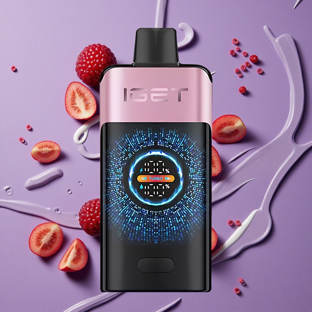 IGET ONE 12000 Puffs Braambes IJs Wegwerp Vape 2700 mAh 0.6 ohm Dual Mesh Coil