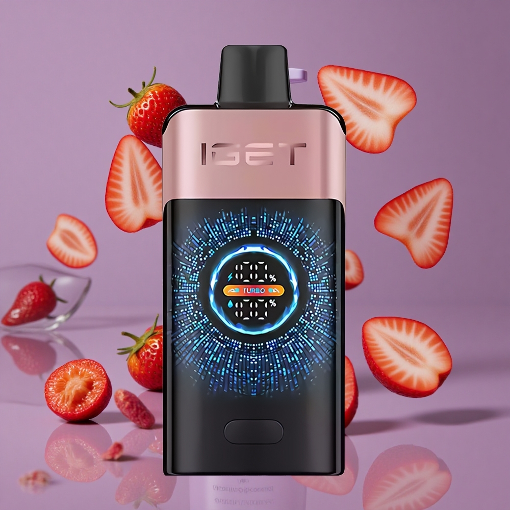 IGET ONE 12000 Puffs Wegwerp Vape Aardbei 2700 mAh Batterijcapaciteit