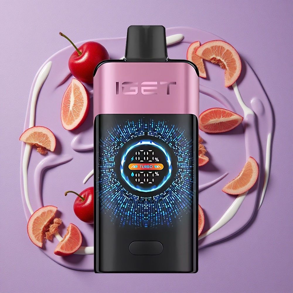IGET ONE 12000 Puffs Wegwerp Vape Kersenmonster met 2700 mAh Batterij en Dual Mesh Coil
