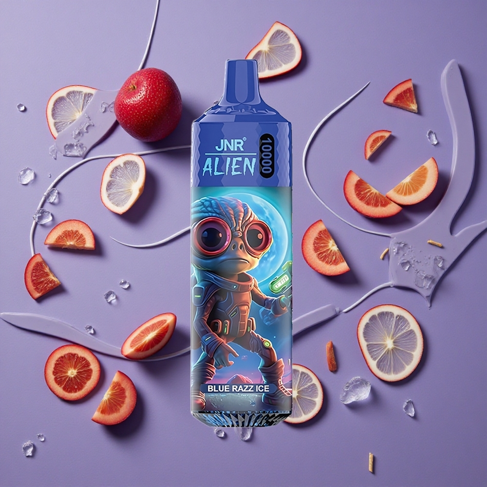JNR Alien 10000 Puffs 20ml Blauwe Framboos Ijs 850mAh Type-C