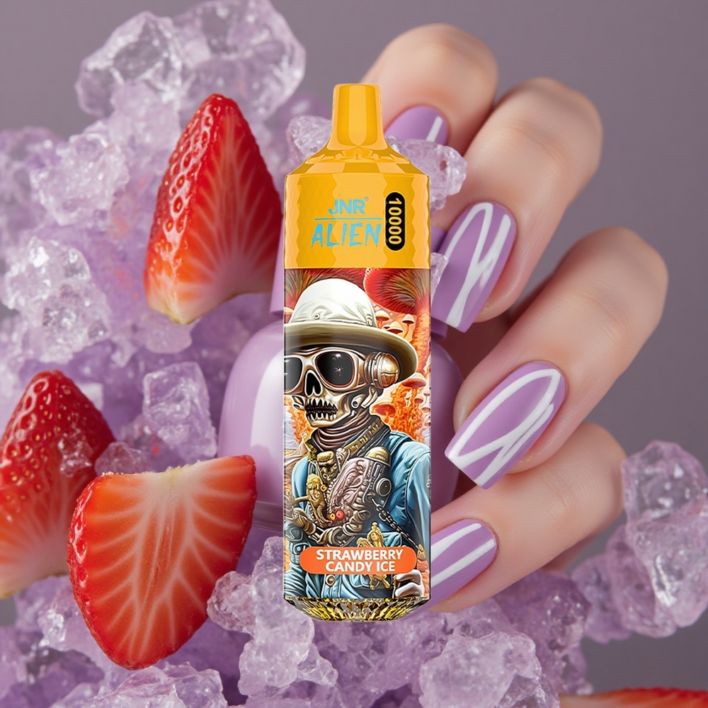JNR Alien 10000 Puffs 850mAh Aardbei Snoep IJs Type-C