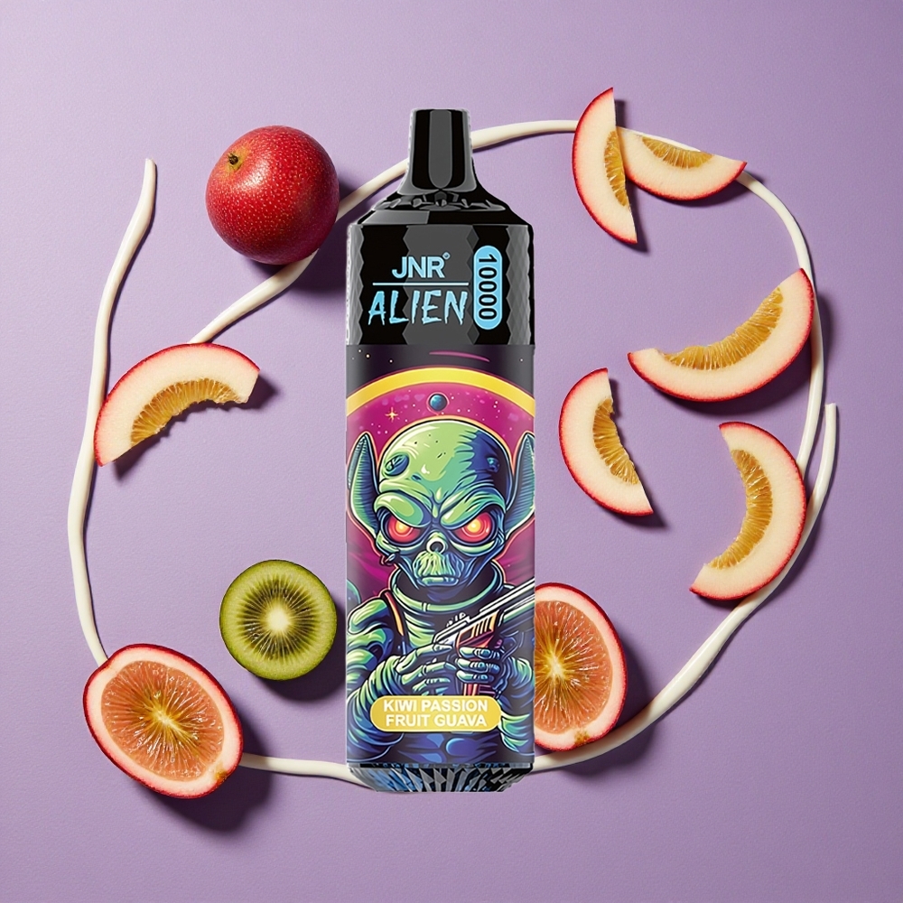 JNR Alien 10000 Puffs 850mAh Kiwi Passievrucht Guave LED RGB
