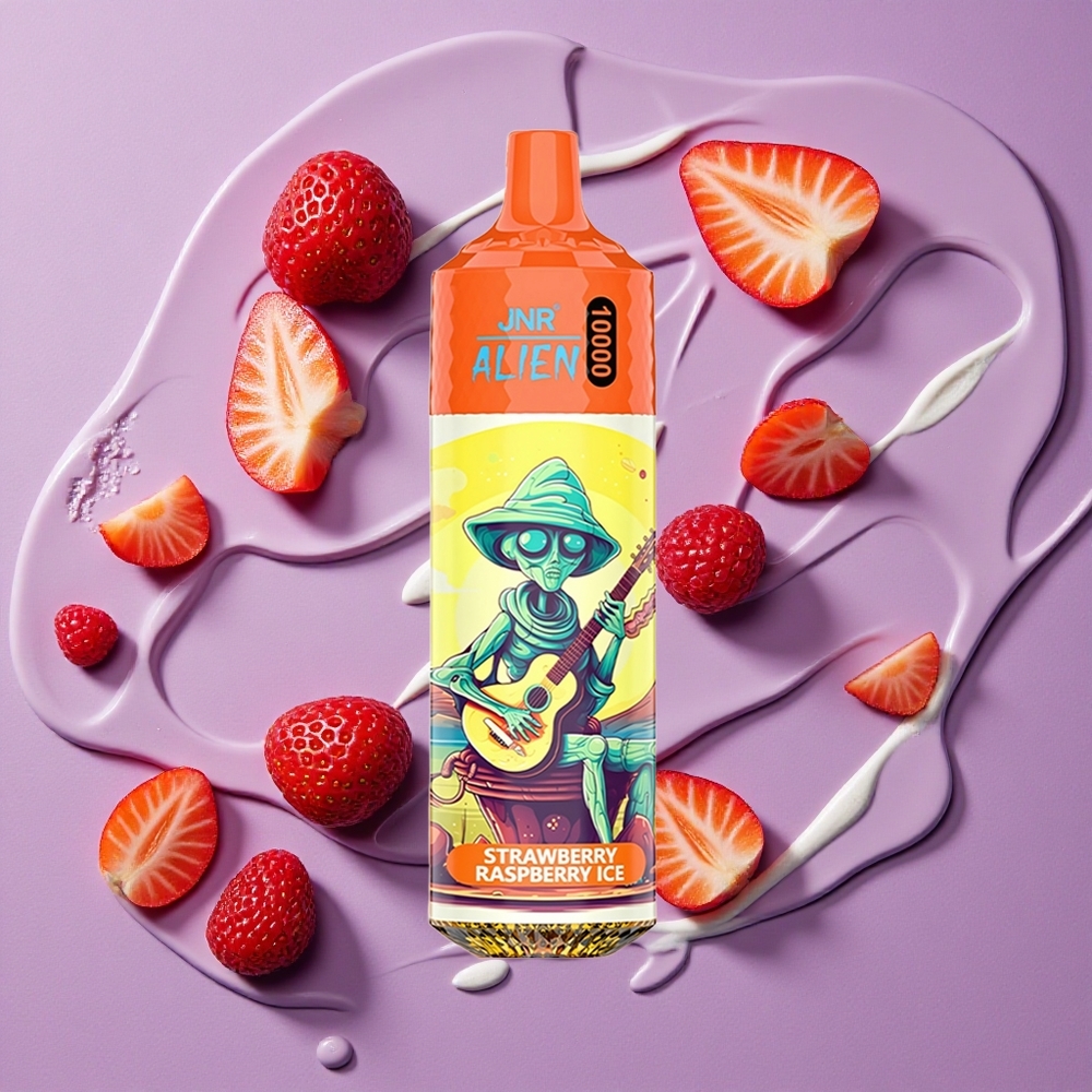JNR Alien 10000 Puffs Aardbei Framboos IJs met 850mAh Batterij en 20ml Vloeistof
