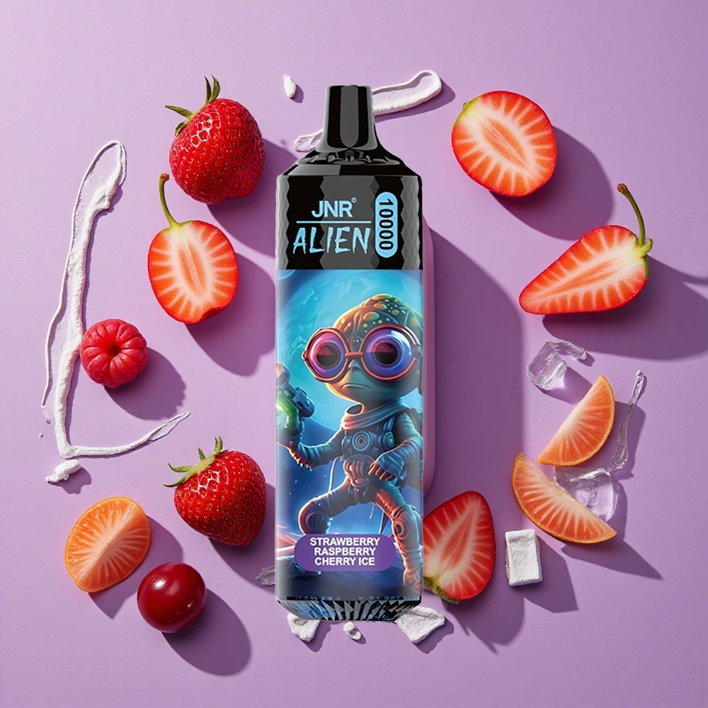 JNR Alien 10000 Puffs Aardbei Framboos Kers IJs 850mAh 20ml