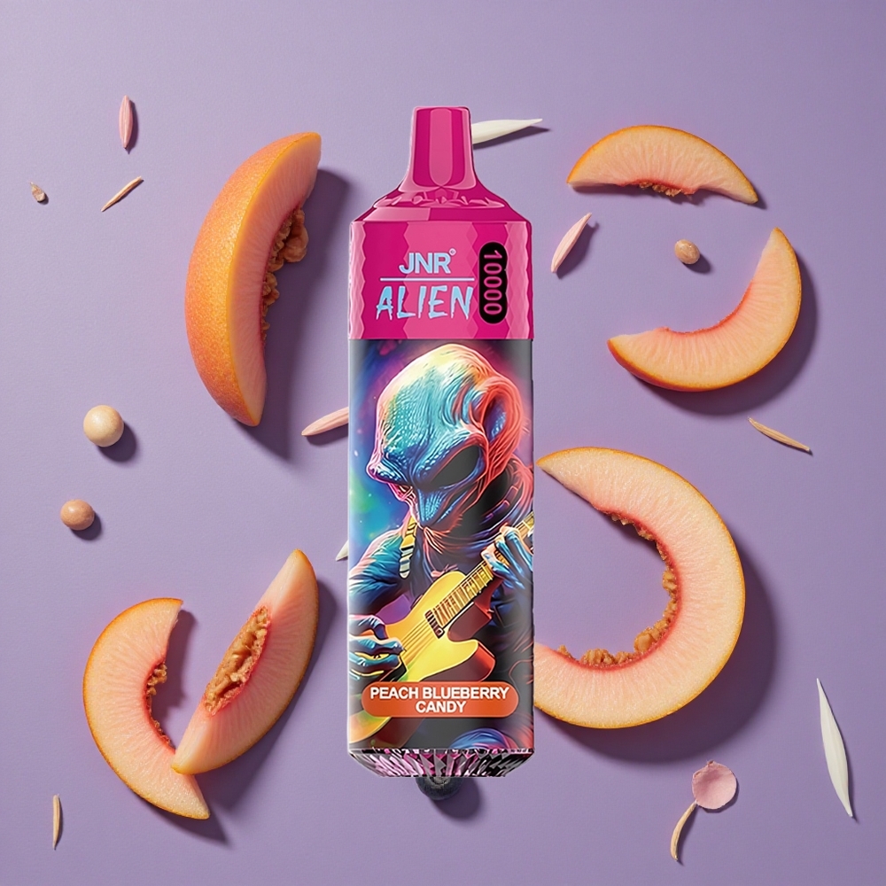 JNR Alien 10000 Puffs Perzik Bosbes Snoep 850mAh 20ml