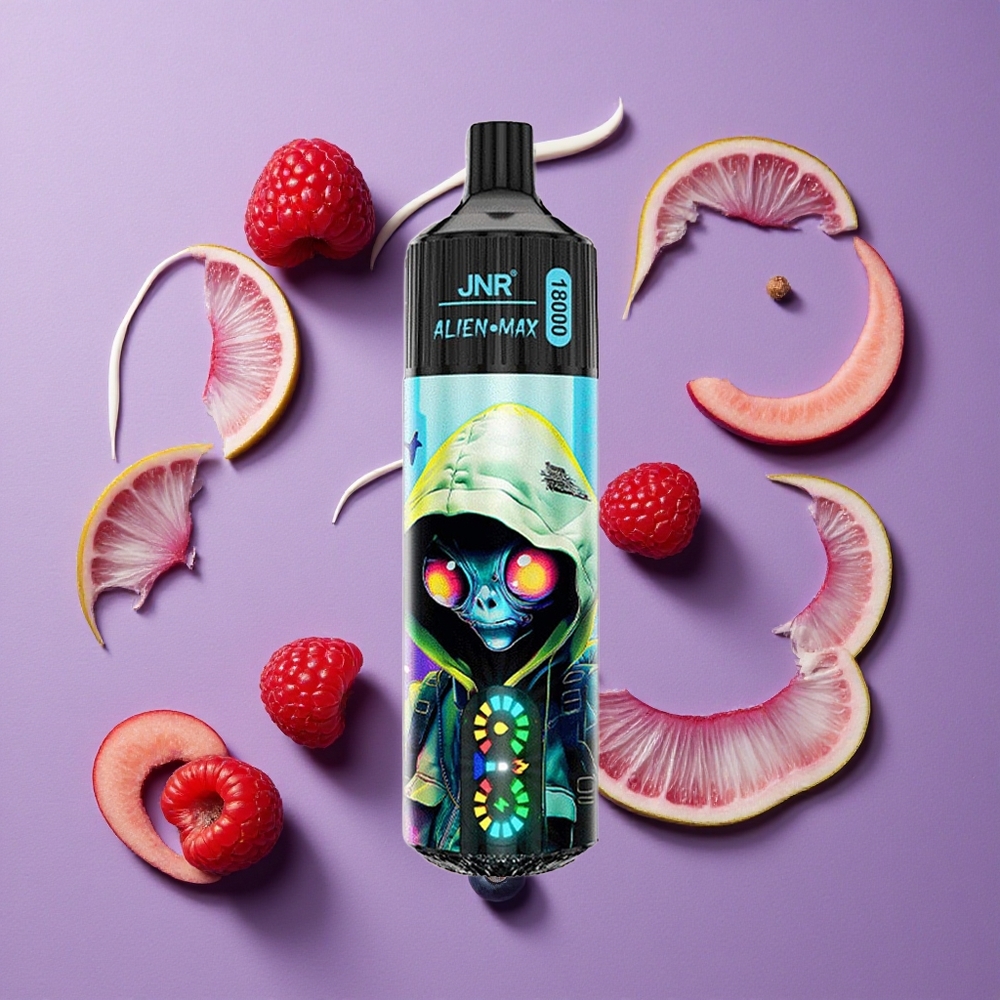 JNR Alien Max 18000 Puffs Blauwe Bes Framboos Dubbele Mesh Spoel Type-C Opladen